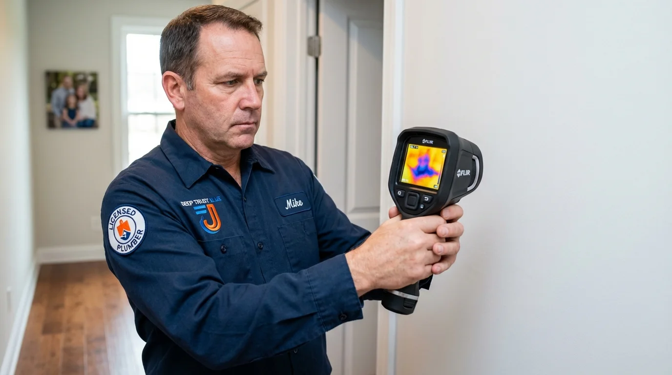 Thermal imaging leak detection by Johns Plumbing LLC in Wind Gap
